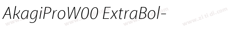 AkagiProW00 ExtraBol字体转换